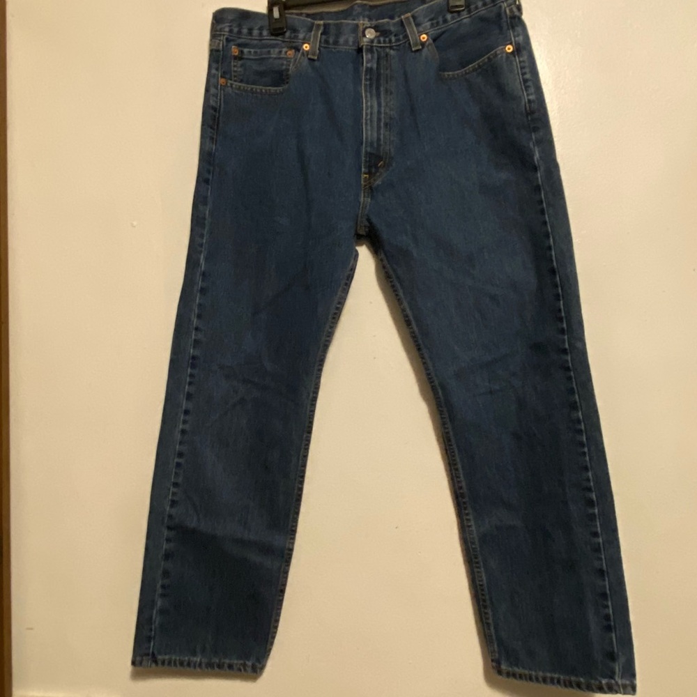 Levi’s Jeans Mens Size 38X30 Dark Wash‎ 505 Blue Denim WorkWear Skater